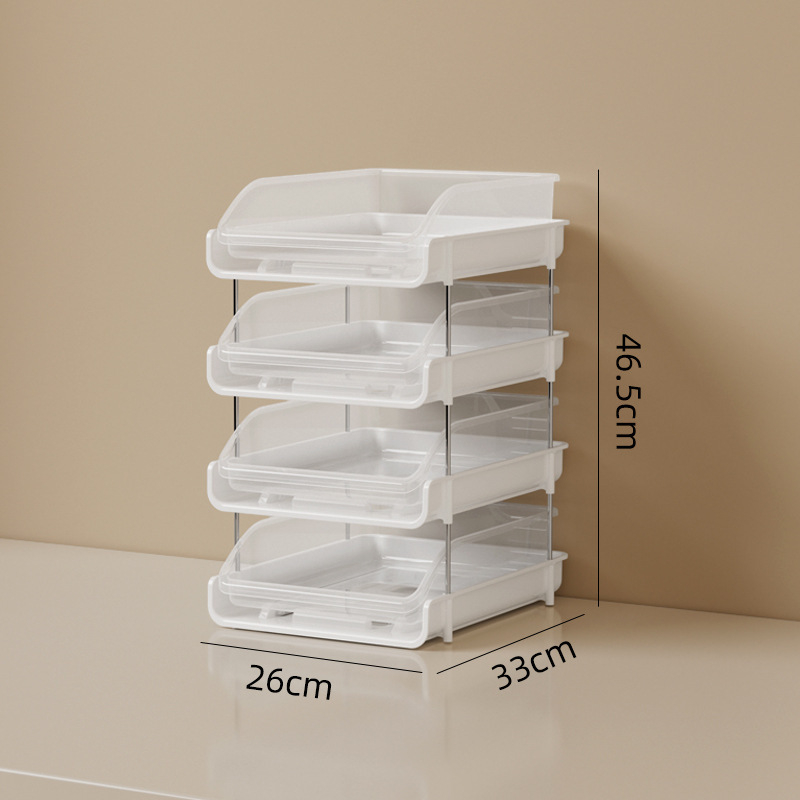 Asztali tároló doboz kihúzható rekeszekkel – Modell JLG2501802, osztóelemek, 1 L kapacitás, modern minimalist stílus