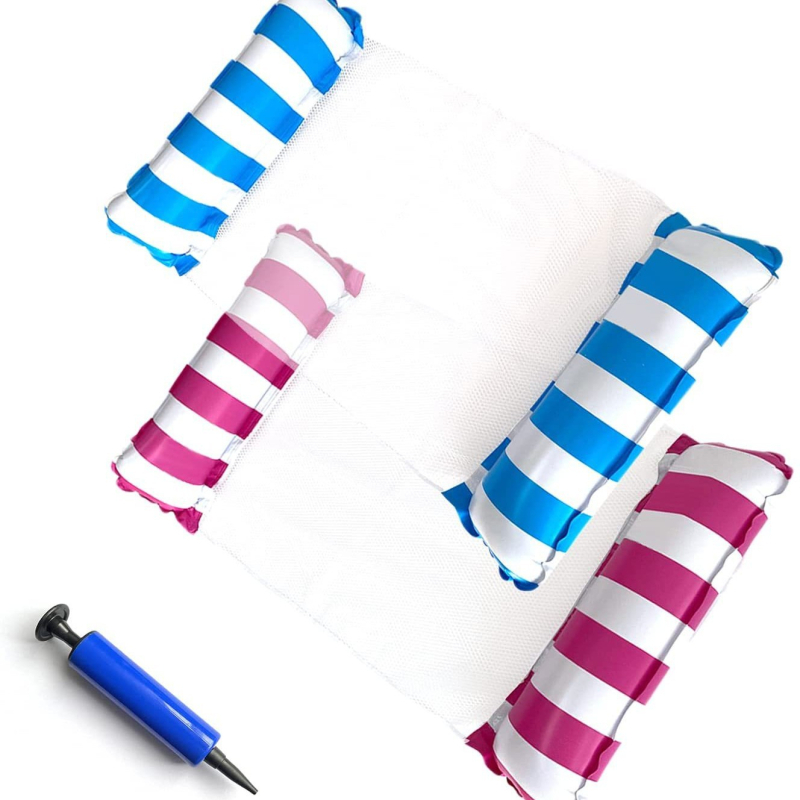 Kétszemélyes PVC-hálós úszó lounge medencéhez