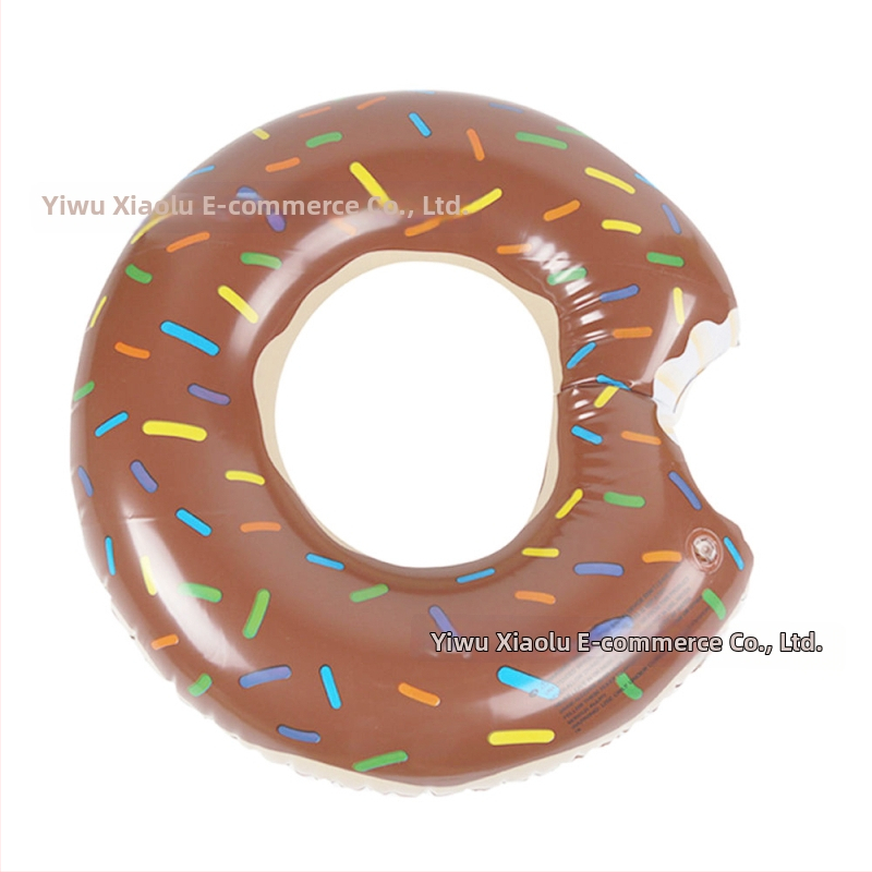 Nafukiva donut plutač za bazen za odrasle, ružičasta i smeđa PVC