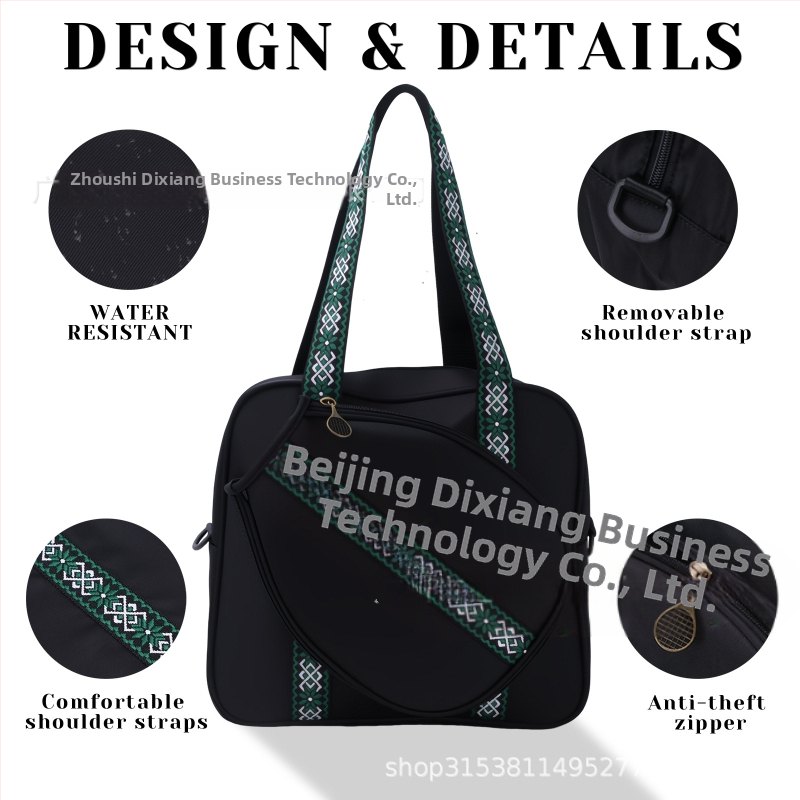 Taška na rakety pre pickleball — Oxford látka, značka XINGNAN; vhodná pre pickleball, stolný tenis, bedminton a ďalšie loptičkové športy