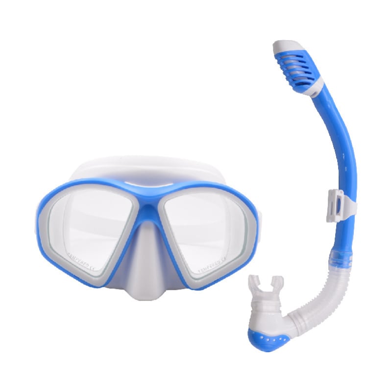 Anrol dječje ronilačke naočale, komplet suhi snorkelski set, silikon+PC, duljina dišne cijevi 350 mm, težina cijevi 172 g, težina naočala 172 g, pogodno za kratkovidnost