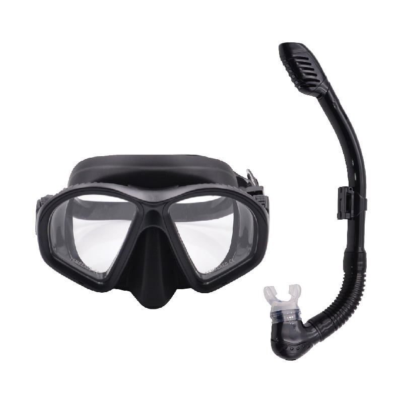 Anrol dječje ronilačke naočale, komplet suhi snorkelski set, silikon+PC, duljina dišne cijevi 350 mm, težina cijevi 172 g, težina naočala 172 g, pogodno za kratkovidnost