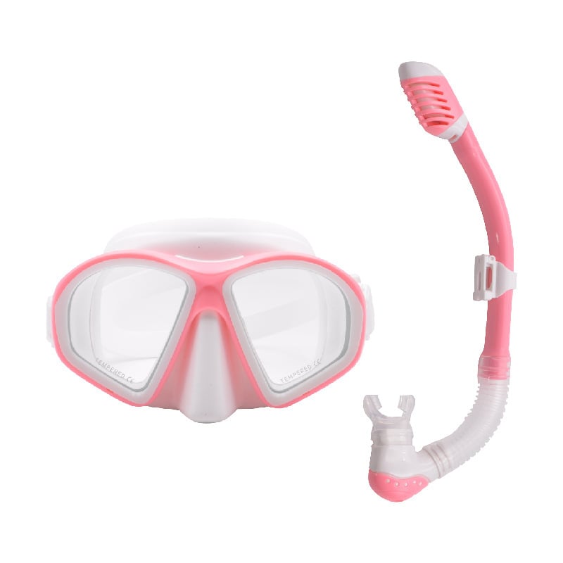 Anrol dječje ronilačke naočale, komplet suhi snorkelski set, silikon+PC, duljina dišne cijevi 350 mm, težina cijevi 172 g, težina naočala 172 g, pogodno za kratkovidnost