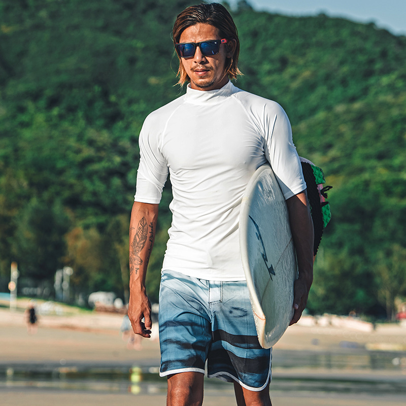 Muški kupaći kostim s kratkim rukavima, brzo se suši, za ronjenje, pogodan za ljeto, proljeće i jesen