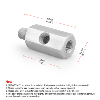 Senzor tlaka ulja T spoj s 1/8NPT sučeljem, nehrđajući čelik, kompatibilan s M12x1.5, M14x1.5, NPT1/4, M10x1.5