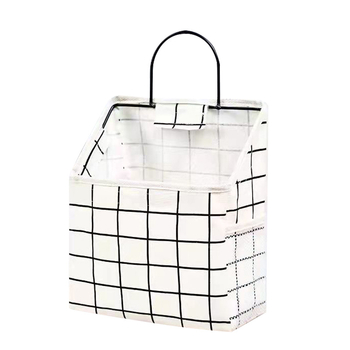 Επιτοίχιος υφασμάτινος οργανωτής αποθήκευσης με μία θήκη και κεκλιμένο άνοιγμα, αδιάβροχο ύφασμα από βαμβάκι και λινό, πολυχρηστικός