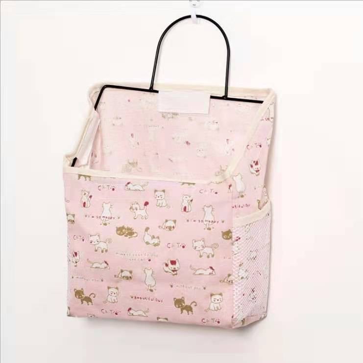 Επιτοίχιος υφασμάτινος οργανωτής αποθήκευσης με μία θήκη και κεκλιμένο άνοιγμα, αδιάβροχο ύφασμα από βαμβάκι και λινό, πολυχρηστικός