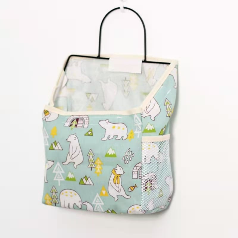 Επιτοίχιος υφασμάτινος οργανωτής αποθήκευσης με μία θήκη και κεκλιμένο άνοιγμα, αδιάβροχο ύφασμα από βαμβάκι και λινό, πολυχρηστικός