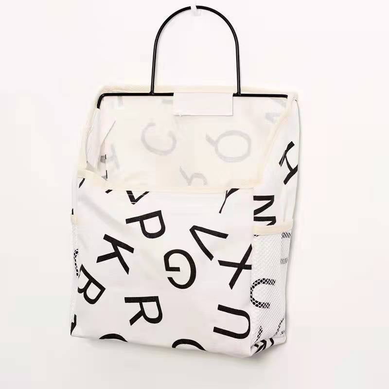 Επιτοίχιος υφασμάτινος οργανωτής αποθήκευσης με μία θήκη και κεκλιμένο άνοιγμα, αδιάβροχο ύφασμα από βαμβάκι και λινό, πολυχρηστικός