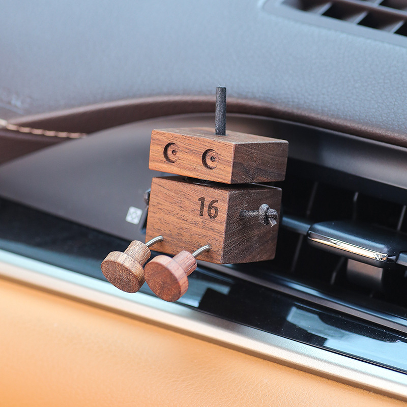 Automobilski miris s drvenim čovjekom koji trese noge, klips za otvor zraka, miris Mineral Wood i Osmanthus, zapremina 10–20 ml, isparavanje više od 90 dana