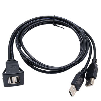 USB кабел с два порта 3.0/2.0, водоустойчив за приборни панели на автомобил, лодка и мотоциклет – 1 м дължина, USB 2.0 интерфейс