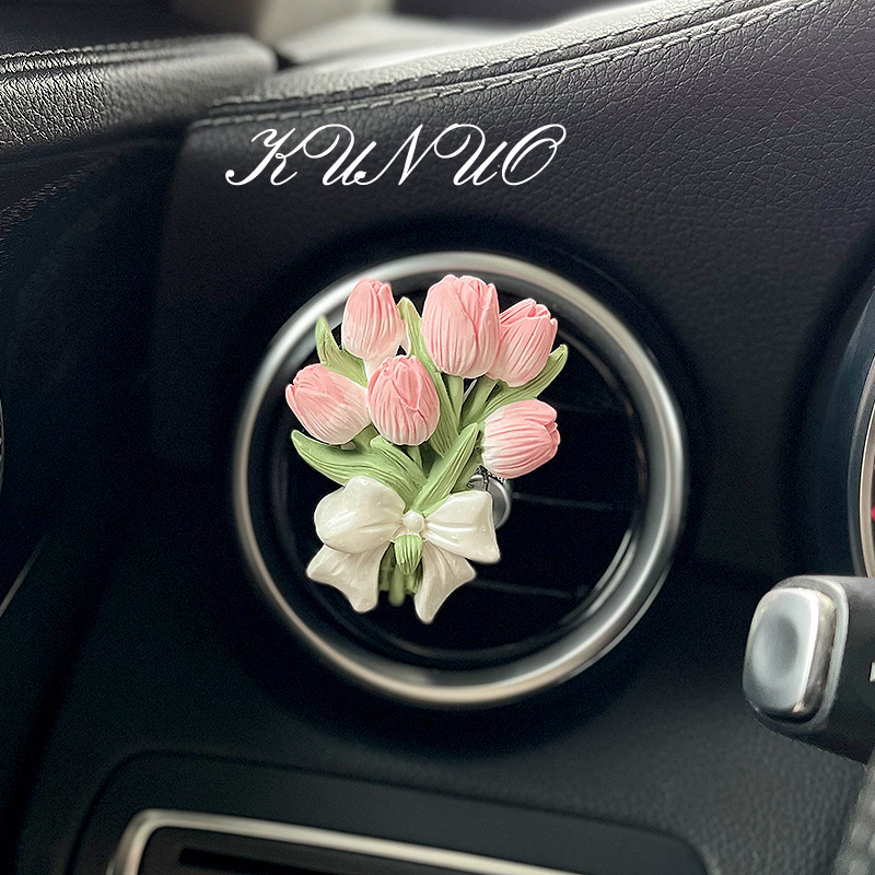 Auto difuzor kamenje s gip"skim držačem, klip za izlaz zraka, musk miris, aromatičan i uklanjanje mirisa