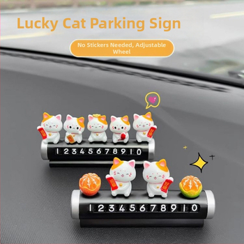 Kovový parkovací štítok pre auto s digitálnym displejom a číslom telefónu, dekoratívny držiak na auto, skrytý typ