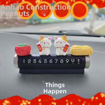 Kovový parkovací štítok pre auto s digitálnym displejom a číslom telefónu, dekoratívny držiak na auto, skrytý typ