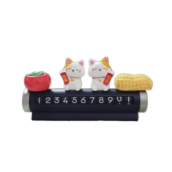 Fém autóparkolási tábla digitális kijelzővel és telefonszámmal, dekoratív autós tartó, rejtett típus