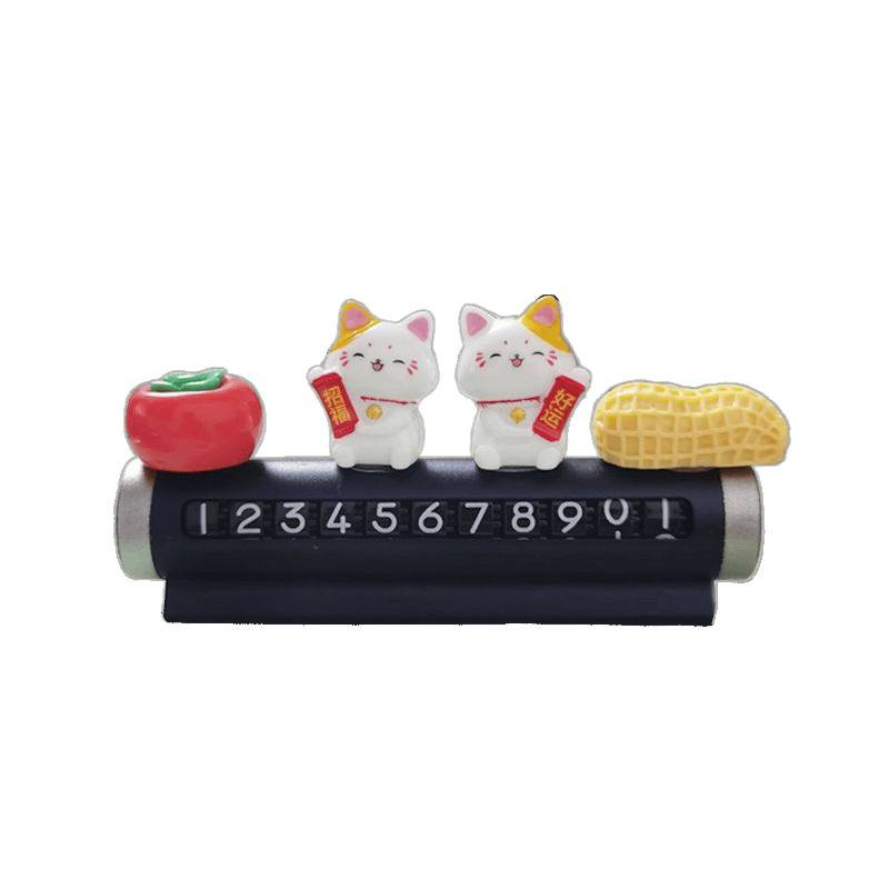 Fém autóparkolási tábla digitális kijelzővel és telefonszámmal, dekoratív autós tartó, rejtett típus