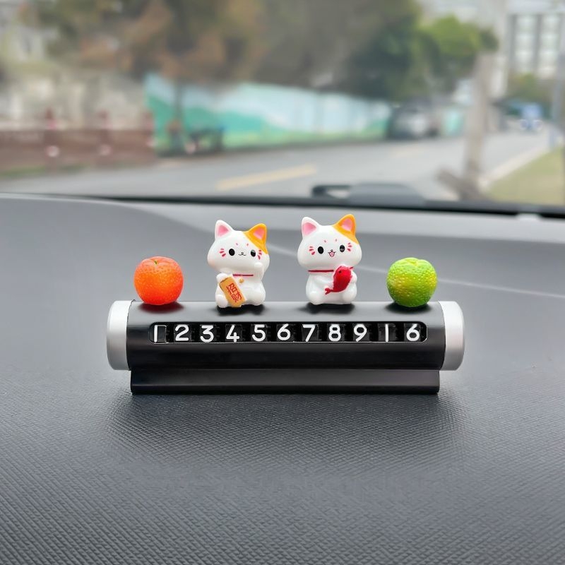 Fém autóparkolási tábla digitális kijelzővel és telefonszámmal, dekoratív autós tartó, rejtett típus