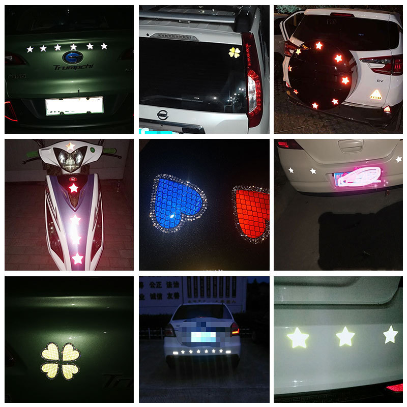 Shiny stickere reflectorizante cu diamante pentru mașini - adeziv cu strasuri, autocolant autoadeziv, model diamant