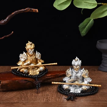 Sun Wukong figurica od smole – nacionalni trend stil, figurica za auto, dnevni boravak ili ured, poklon Tea Pet