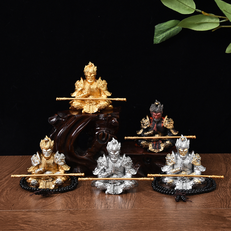 Sun Wukong figurica od smole – nacionalni trend stil, figurica za auto, dnevni boravak ili ured, poklon Tea Pet
