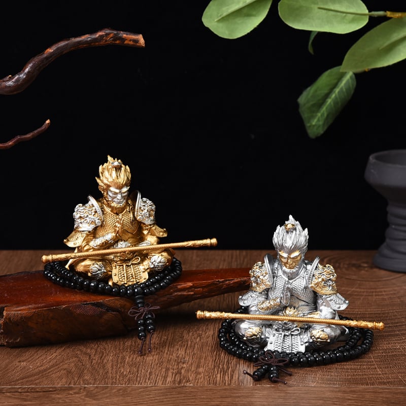 Sun Wukong figurica od smole – nacionalni trend stil, figurica za auto, dnevni boravak ili ured, poklon Tea Pet