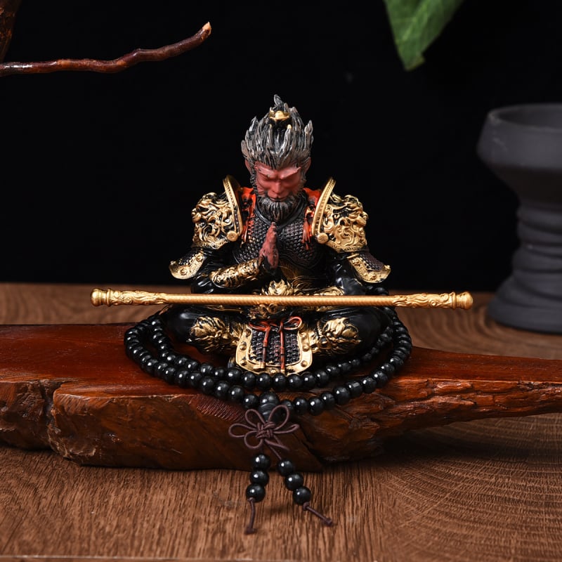 Sun Wukong figurica od smole – nacionalni trend stil, figurica za auto, dnevni boravak ili ured, poklon Tea Pet