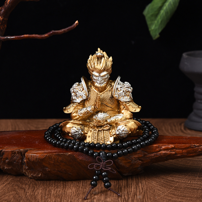 Sun Wukong figurica od smole – nacionalni trend stil, figurica za auto, dnevni boravak ili ured, poklon Tea Pet