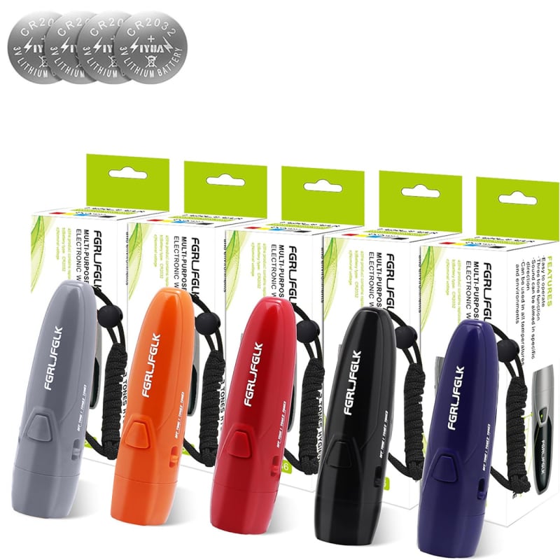 Електронна свирка за съдии – ABS, кутия 100 броя, възможност за печат на лого, персонализиране, подходяща за футбол, баскетбол, тенис на маса, бадминтон и плуване