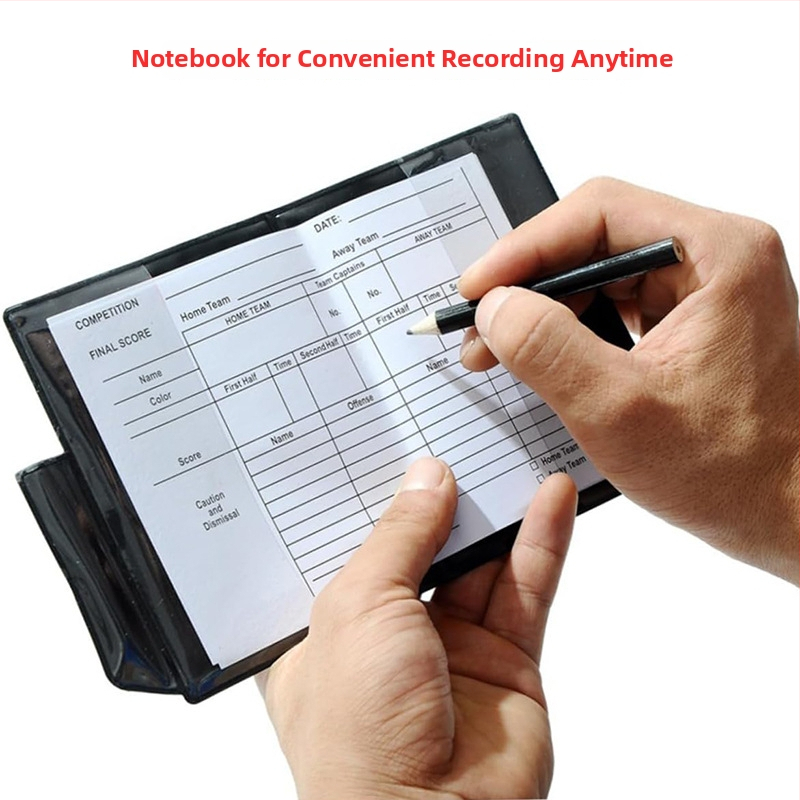 Set červených a žltých kariet rozhodcu futbalu s perom (PVC) — 500 ks, pre futbal, basketbal, badminton, volejbal; tabuľka skóre