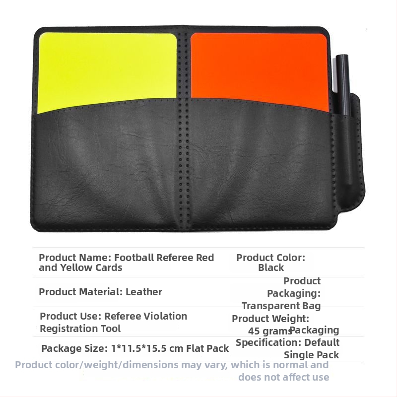 Set červených a žltých kariet rozhodcu futbalu s perom (PVC) — 500 ks, pre futbal, basketbal, badminton, volejbal; tabuľka skóre