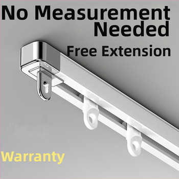 Systém koľajníc na závesy pre okno — hliníková zliatina, rozťahovateľný, tichý, dvojdráha, posúvacie kolieska