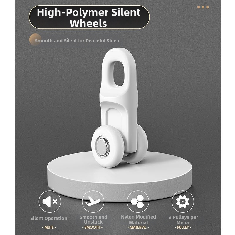 Systém koľajníc na závesy pre okno — hliníková zliatina, rozťahovateľný, tichý, dvojdráha, posúvacie kolieska