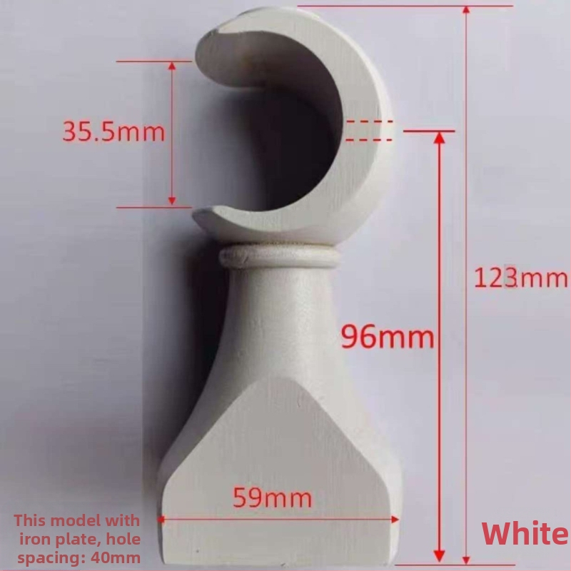 Drevená základňa držiaka závesu s dekoratívnym čelom – jednoprútikové a dvojprútikové konzoly, univerzálne použitie, moderný minimalistický štýl