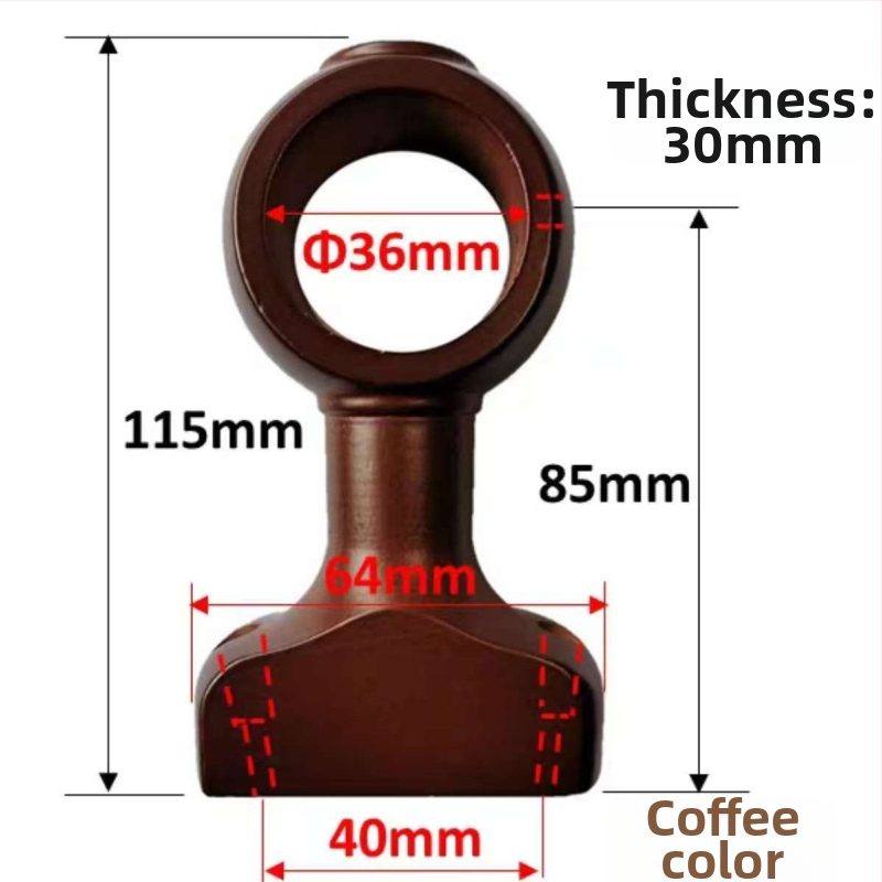 Drevená základňa držiaka závesu s dekoratívnym čelom – jednoprútikové a dvojprútikové konzoly, univerzálne použitie, moderný minimalistický štýl