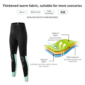 Costum de neopren pentru femei, două piese, pentru surfing și snorkeling, 3 mm neopren-nylon, uscare rapidă, model în dungi, croială slim