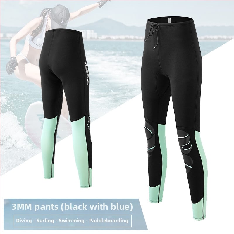 Costum de neopren pentru femei, două piese, pentru surfing și snorkeling, 3 mm neopren-nylon, uscare rapidă, model în dungi, croială slim