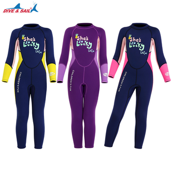 Dječji 2,5 mm wetsuit s dugim rukavima, SCR neopren + najlon, zadržava toplinu, za ronjenje i snorkeling