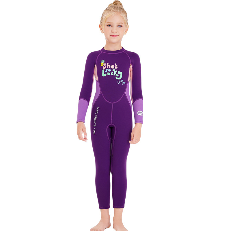Dječji 2,5 mm wetsuit s dugim rukavima, SCR neopren + najlon, zadržava toplinu, za ronjenje i snorkeling