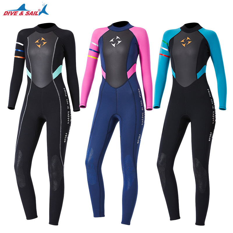 Ženski neoprenski cijeli wetsuit s 3 mm, s dugim rukavima za ronjenje