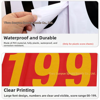 Tabuľka skóre - Crazy Wind PVC a textilný materiál, viacúčelový displej pre basketbal, futbal, biliard a volejbal, sada 30 kusov, s tlačeným logom a prispôsobením
