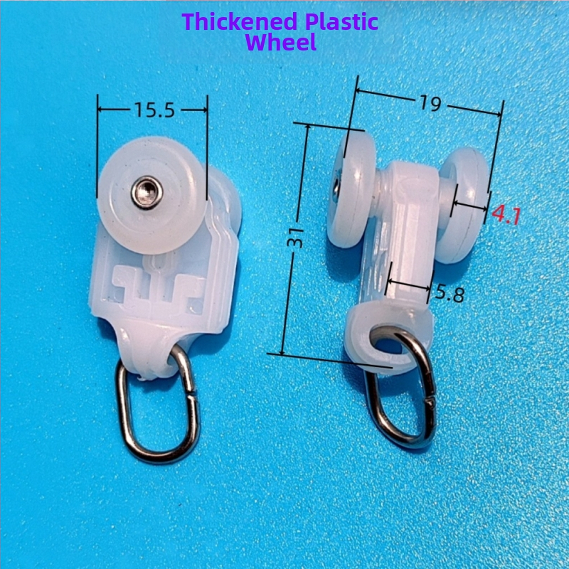 Integrovaný stropný panel s mriežkou pre systém závesu: príslušenstvo pre vodiacu koľajnicu, zliatinový ložiskový koliesok, kryt zátky a koncová zámka hlava.