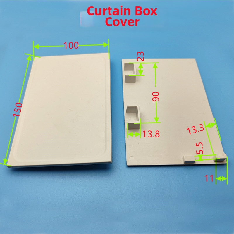 Integrovaný stropný panel s mriežkou pre systém závesu: príslušenstvo pre vodiacu koľajnicu, zliatinový ložiskový koliesok, kryt zátky a koncová zámka hlava.