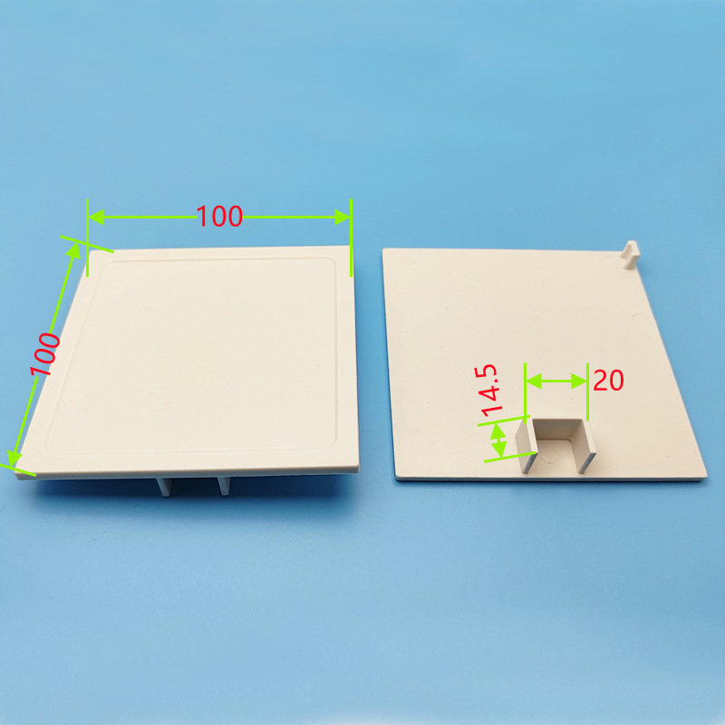 Комплект за интегриран таван с клетъчна панелна система за завеси: релсови аксесоари, лагерен ролик от сплав, капачка за щепсел и крайна заключваща глава.