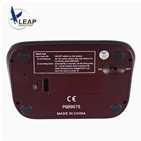 Шахматен часовник Tianfu 9907 PQ9907S (Електронно движение; Показалец + цифров дисплей; Овална форма; Корпус от смола; Батерийно захранване)