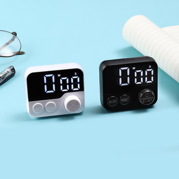 Мултифункционален въртящ се таймер с магнитна поставка, LED дисплей, хронограф (електронно движение, батерийно захранване, ABS корпус)