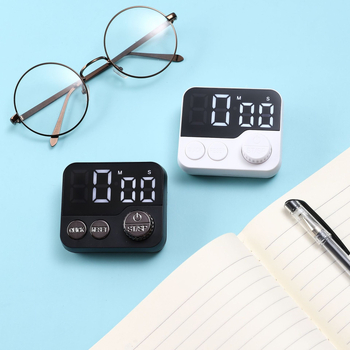 Мултифункционален въртящ се таймер с магнитна поставка, LED дисплей, хронограф (електронно движение, батерийно захранване, ABS корпус)