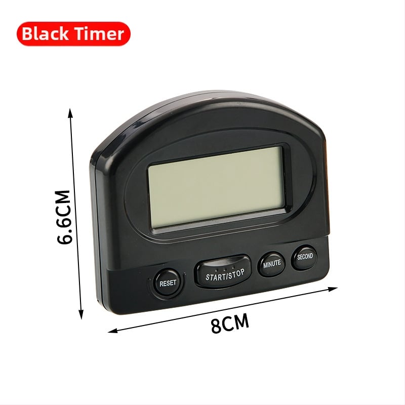 Star Time кухненски електронен таймер със голям LCD дисплей, хронограф, електронен механизъм, захранван с батерия, пластмасов корпус