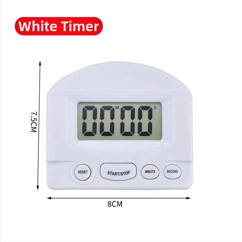 Star Time кухненски електронен таймер със голям LCD дисплей, хронограф, електронен механизъм, захранван с батерия, пластмасов корпус