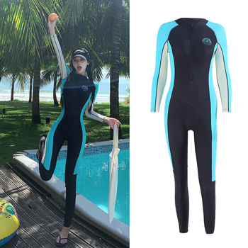Ženski jednodijelni wetsuit s dugim rukavima i pokrivanjem trbuha, prozračan, UV zaštita, za surfanje, ronjenje i druge vodene sportove