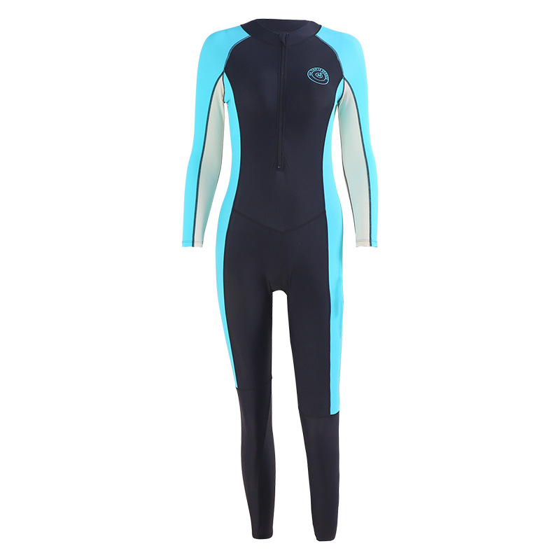 Ženski jednodijelni wetsuit s dugim rukavima i pokrivanjem trbuha, prozračan, UV zaštita, za surfanje, ronjenje i druge vodene sportove